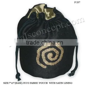 Juco Fabric Pouch With Satin Lining thumbnail-1