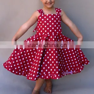 Baby Girl Frock Design Clothes Pictures Names Polka Dot Party Dresses HSD2473 thumbnail-1
