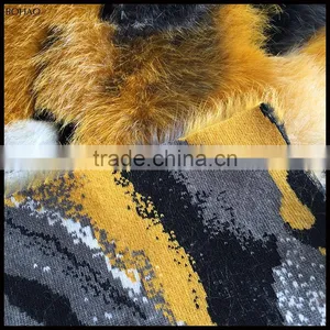 100% AC Multi-color Three-dimensional Jacquard Artificial Fur Fabric thumbnail-4