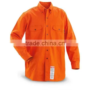 Flame Resistant Long Sleeved Button Down Collar Work Shirt thumbnail-1