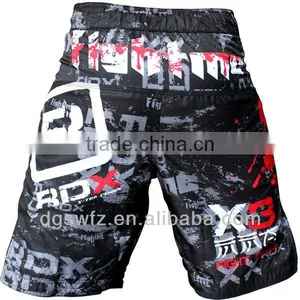 2-Way Stretch 100% Polyester Fight Shorts MMA Shorts thumbnail-1