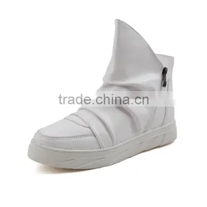 High Quality White Casual Shoes Fashion Brand China Factory, Adults Lace up Casual Leather Shoes Sneakers Sample for Men Women thumbnail-6