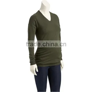Organic Cotton v Neck Maternity t Shirts Maternity Clothing Wholesale thumbnail-4