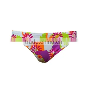 One Strap Floral Print Fabric Lady Bikini thumbnail-3