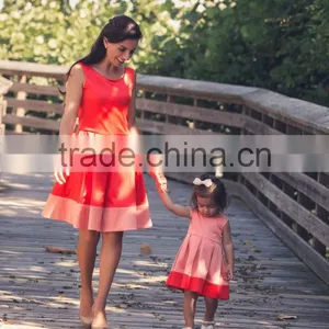 High Quality Mother And Daughter Matching Dresses Mommy Daughter Dress Mother And Daughter Matching Outfits thumbnail-1
