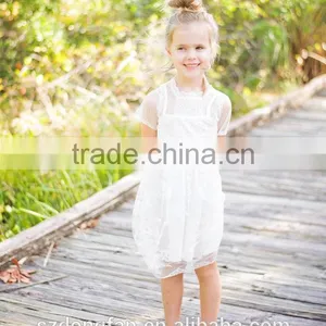 Guangzhou Kid Garment Factory Baby Boutique Wholesale White Dress Lace Baby Frock Patterns thumbnail-3