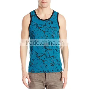 Design Custom Screen Printing 100 Cotton Bulk Wholesale Stringer Tank Top For Men thumbnail-3