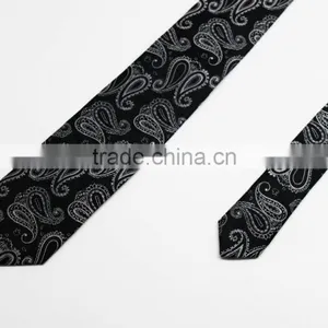 Top Grade Nature Silk Cashew Pattern Standard Size Woven Necktie thumbnail-2