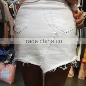 Runwaylover 5083 Sexy Europea Hot Waist Irregular Sexy White Skirt thumbnail-5