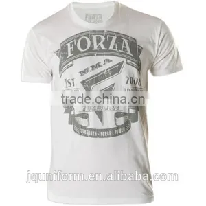 2016 Custom Logo Print White T Shirt 100% Cotton Washed & Printed Customized T-shirt thumbnail-2