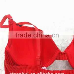 Ladies Fashion Design Sexy Red Padded Bra Girls Underwear Bra New Design thumbnail-3