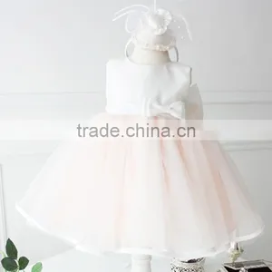 Walson Children Clothes New Model Pink With Blue Children Bridesmaid Dress Latest Children thumbnail-1