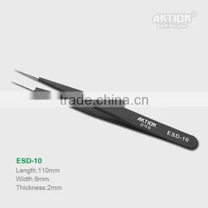 Factory Wholesale ESD Tweezeers Stainless Steel Tweezers High Quality AKTION Brand thumbnail-6