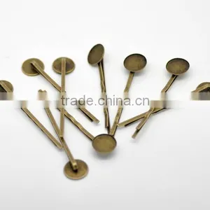 Antique Bronze Round Bobby Pins Hair Clips W/ Glue Pad 6x1.3cm, Sold per Pack of 50,Hottest thumbnail-1