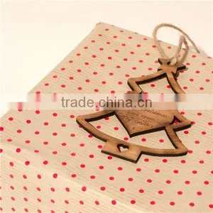 Personalised Rustic Wooden Christmas Tree Gift Tags. Vintage Decorations thumbnail-3