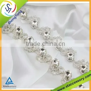 New Products Rhinestone Beaded Chain Trim Bling Bling Decorative Rhinestone Trim thumbnail-6