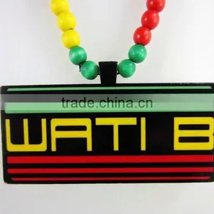 High Quality Good Wood Acrylic Beads Necklace thumbnail-1