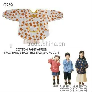(Q259) COTTON PAINT APRON thumbnail-1