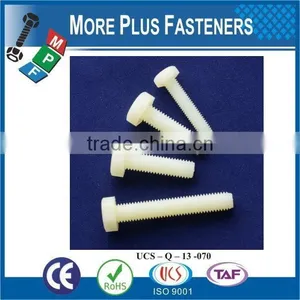 Made in Taiwan Quality Supplier Hex Head White Color Nylon Bolts Screw thumbnail-4