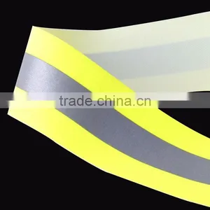 China Supplier Fluorescent Yellow Fire Retardant Reflective Tape for Firefighter Uniform thumbnail-3