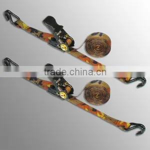 25mm Ratchet Tie Down Straps With Double J Hooks From China Manufactory thumbnail-1