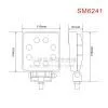 24W Truck Vehicle LED Working Light Headlamp SM6241 thumbnail-2
