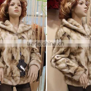 Elegant Trendy Short Mink Fur Coat Garment JL007 thumbnail-1