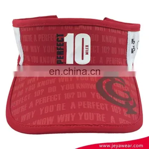 Breathable Polyester Red Visor Cap Promotion Gift Outdoor Running Sun Visor thumbnail-1
