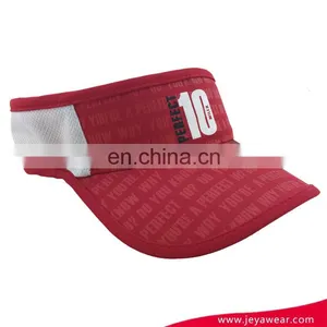 Breathable Polyester Red Visor Cap Promotion Gift Outdoor Running Sun Visor thumbnail-3