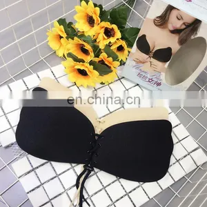 Sexy Push Up Fly Bra Silicone Invisible Strapless Bras for Women Backless Adhesive Slicone Bra thumbnail-1