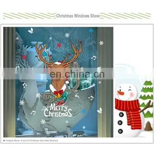 Cartoon Christmas Reindeer PVC Wall Stickers Children thumbnail-6
