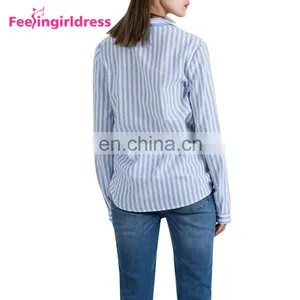 2017 Fashion Autumn Latest Shirt Designs Embroidery Flower Long Sleeve Casual Women T Shirt thumbnail-4