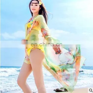 2017 Korean Spring Floral Long Scarf Ladies Sunscreen UV Shawl Summer Beach Towel thumbnail-2