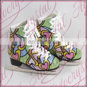 Aidocrystal Cheap Price Well Sale Shenzhen Oem Colorful Heart Shape Kid Ice Skating Shoes thumbnail-1