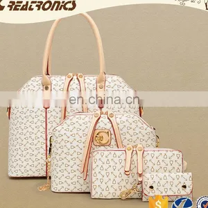 CR USA Market Expert New Products on China Market High Capacity Women Leatehr Tote Bag With 4pcs Purse Bag Set in Handbags thumbnail-2