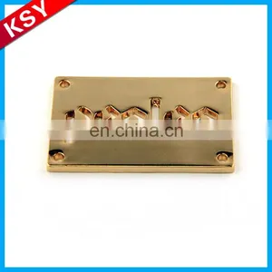 High Quality Engraving Metal Label Brass Logo Plate Handbag Engravable Tag thumbnail-1