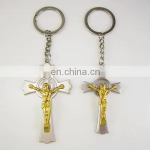Catholic Saint Benedict Crucifix Cross Keyring Key Chain thumbnail-1