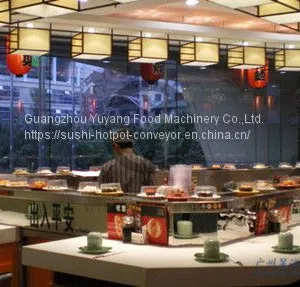 Stainless Steel Sushi Conveyor Belt System With Acrylic Table Board thumbnail-4