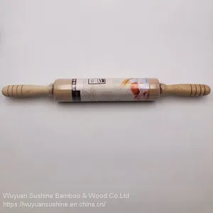 Wooden Rolling Pin, Made of Chinese Cherry thumbnail-3