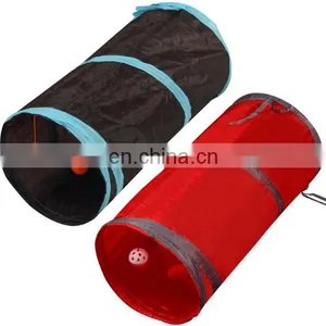 Cat Tunnel Tube Foldable Tunnel Bored Cat Pet Toys Peek Hole Toy Ball Portable Cat Toy Tunnel Cat Supplies thumbnail-1