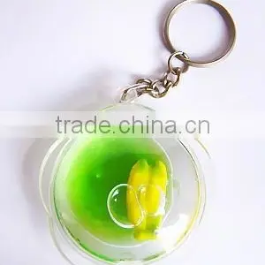 Liquid Unique Design Shape Keychain With Floater Inside, Wholesale Acrylic Key Chain thumbnail-3