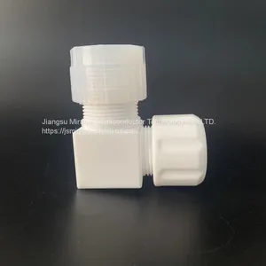 Corrosion Resistance White Virgin PTFE Fitting Union Elbow thumbnail-3