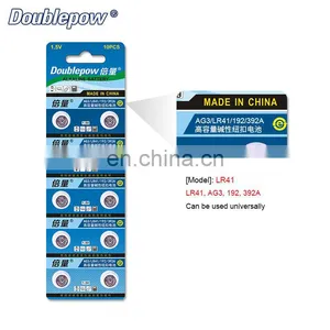 China Supplier 0% hg 1.5V Ag1 Ag3 Ag4 Ag6 Ag7 Ag10 Ag13 Alkaline Button Cell for 10pcs Alkaline Coin Cell Battery LR41 192 392A thumbnail-3