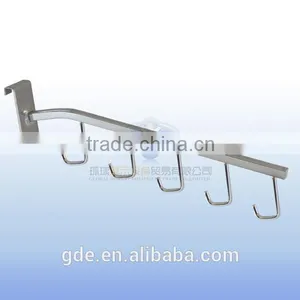 5 Hooks Metal Chrome Slatwall Display Accessories thumbnail-2