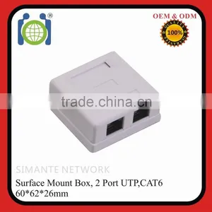 Fast Delivery 1 Port & 2 Port PCB RJ45 UTP FTP ABS LSA Surface Mount Box thumbnail-3