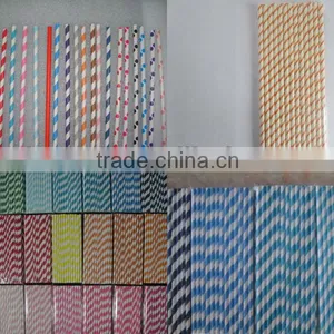 NEW Lovely Stripped Decorative Drinking Paper Straws thumbnail-1