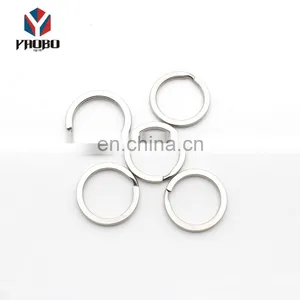 Wholesales Stainless Steel Key Accessories Keyring Flat Split Ring Keychain For Bag thumbnail-2