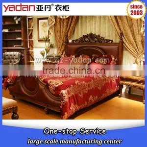 Latest Custom Made Luxury Bed Room Furniture Modern Wood Bed Design thumbnail-3
