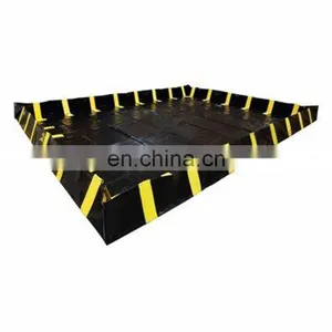 72 x 72 x 4 Portable PVC Tarpaulin Oil Spill Barriers Pallet Secondary Containment Berms thumbnail-1