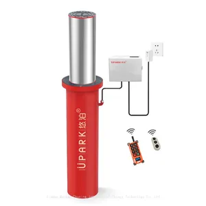 UPARK Anti-collision Remote Metal Parking Posts Auto Not Hydraulic With Mini Box LED Safety Rising Bollard thumbnail-2
